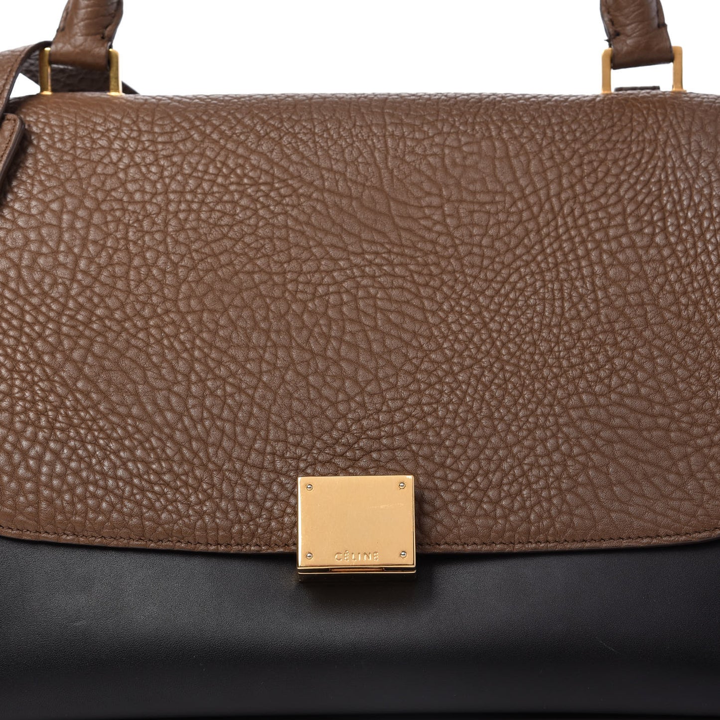 Bullhide Calfskin Nubuck Small Tri-Color Trapeze Coffee