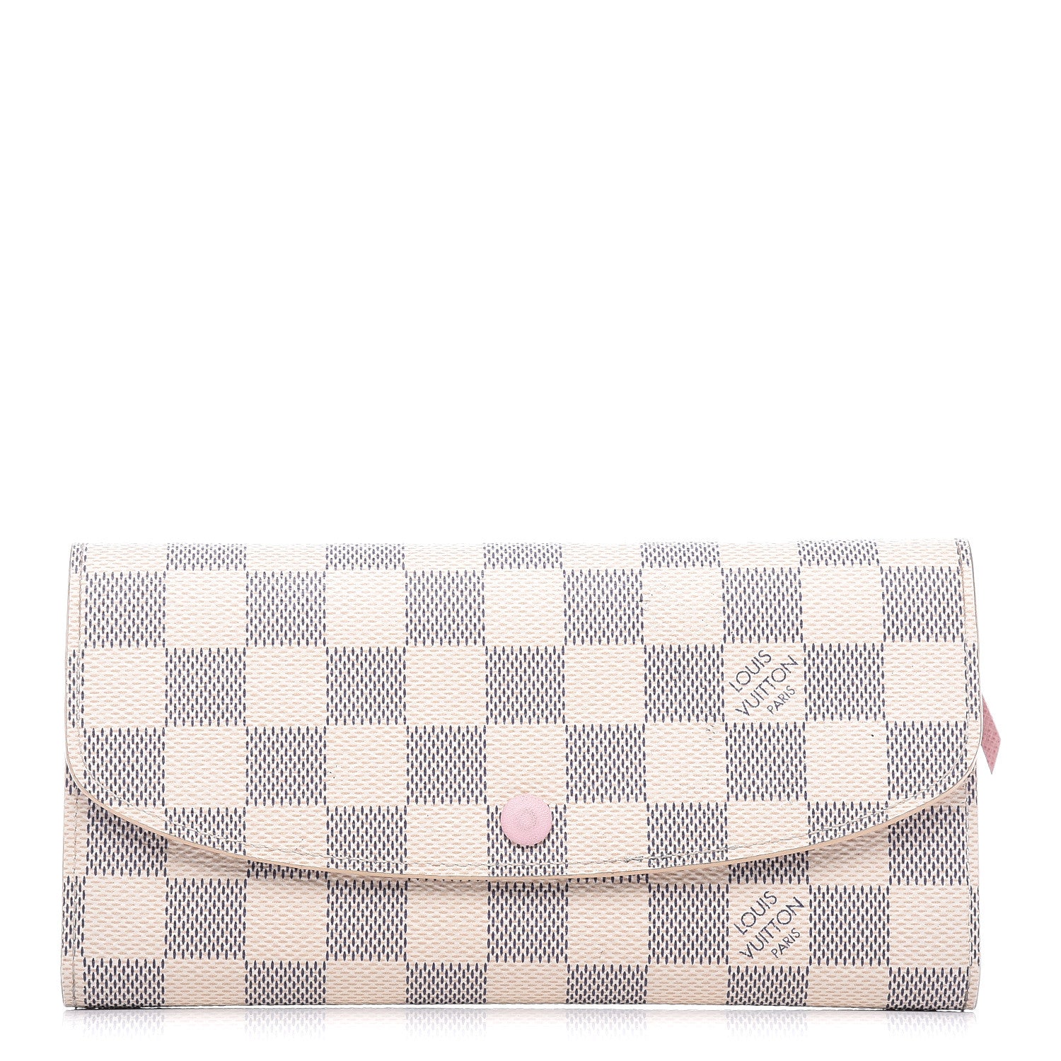 Louis Vuitton Damier Azur Emilie Wallet Rose Ballerine 1 of 12