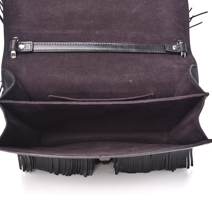 Fendi Vitello Century Opaco Monster Eyes Fringe Studded Kan I Shoulder Bag Black 4 of 12