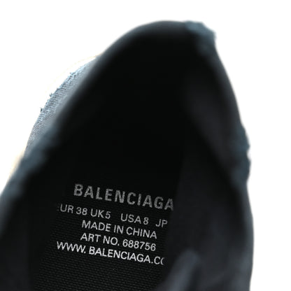 Balenciaga Canvas Distressed Womens Paris High Top Sneakers 38 Black 7 of 7