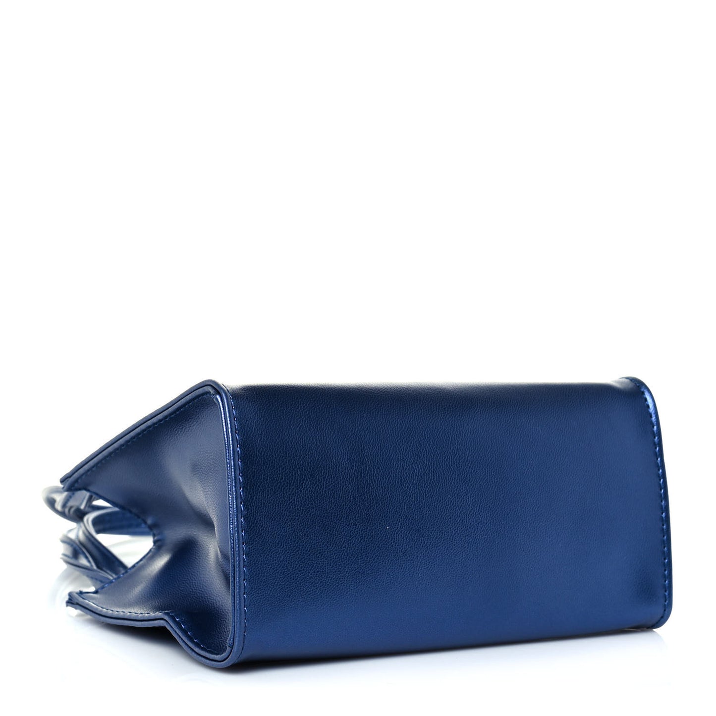 Vegan Leather Small Shopping Bag Cobalt