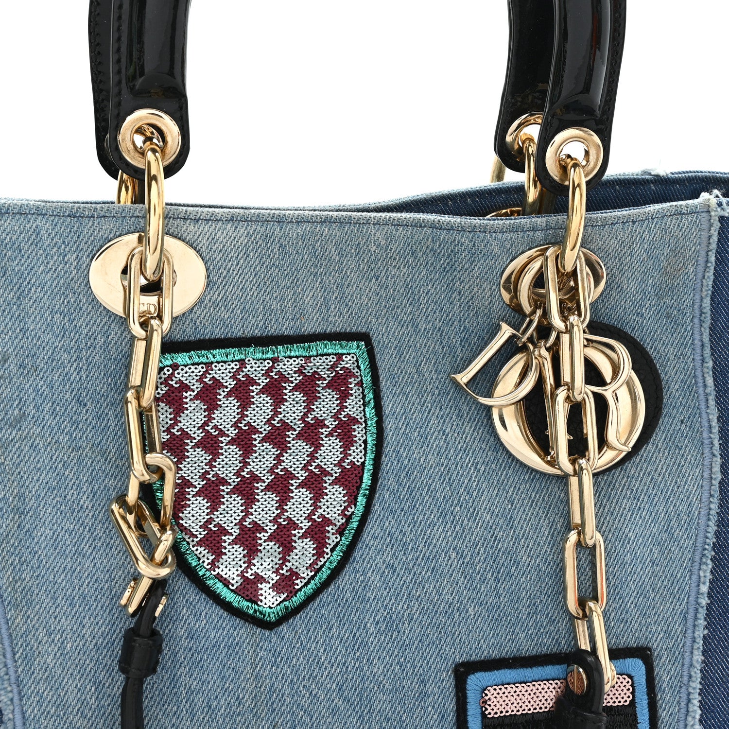 Christian Dior Denim Dior D Light Tote Blue 8 of 11