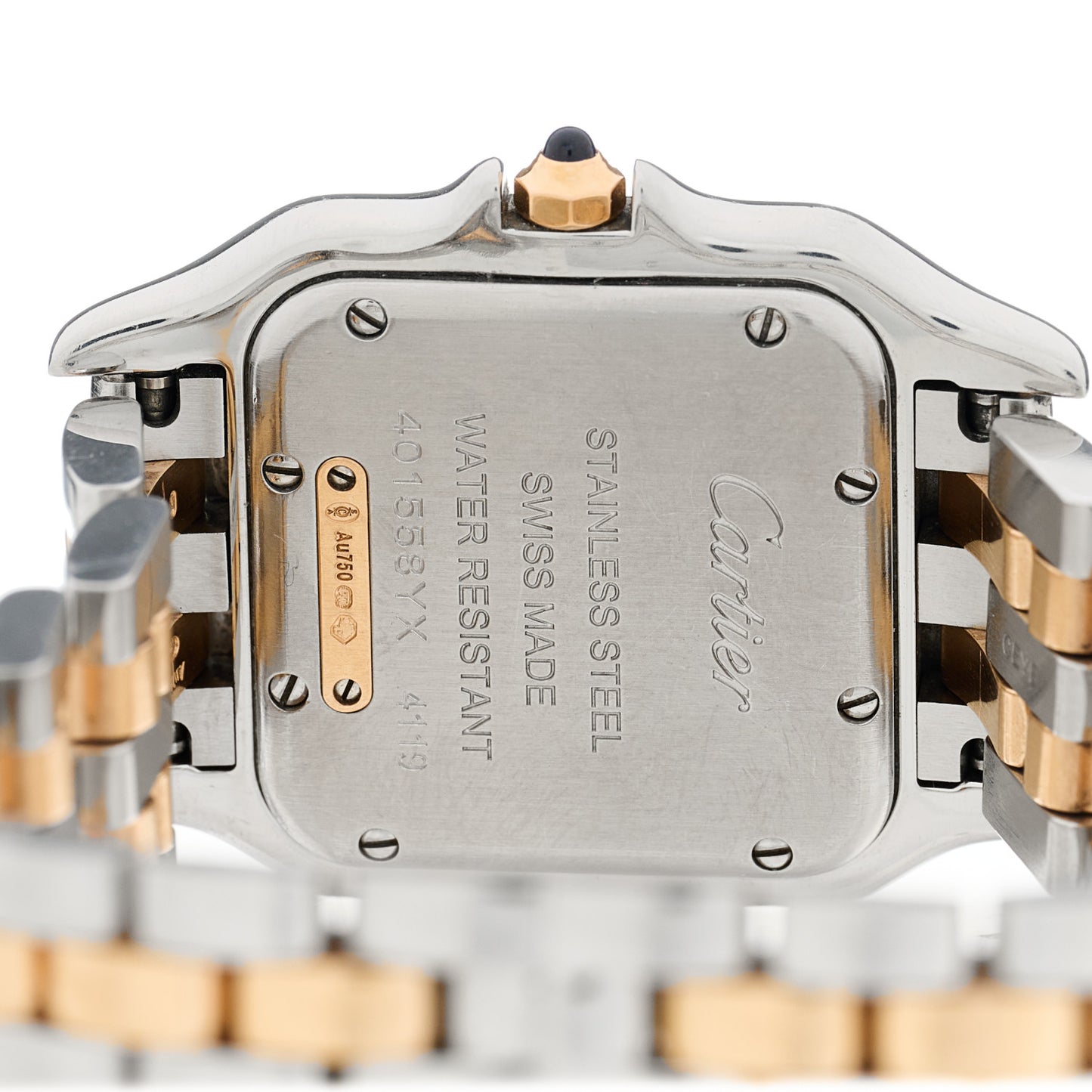 Stainless Steel 18K Pink Gold Diamond 27mm Panthere Quartz Watch