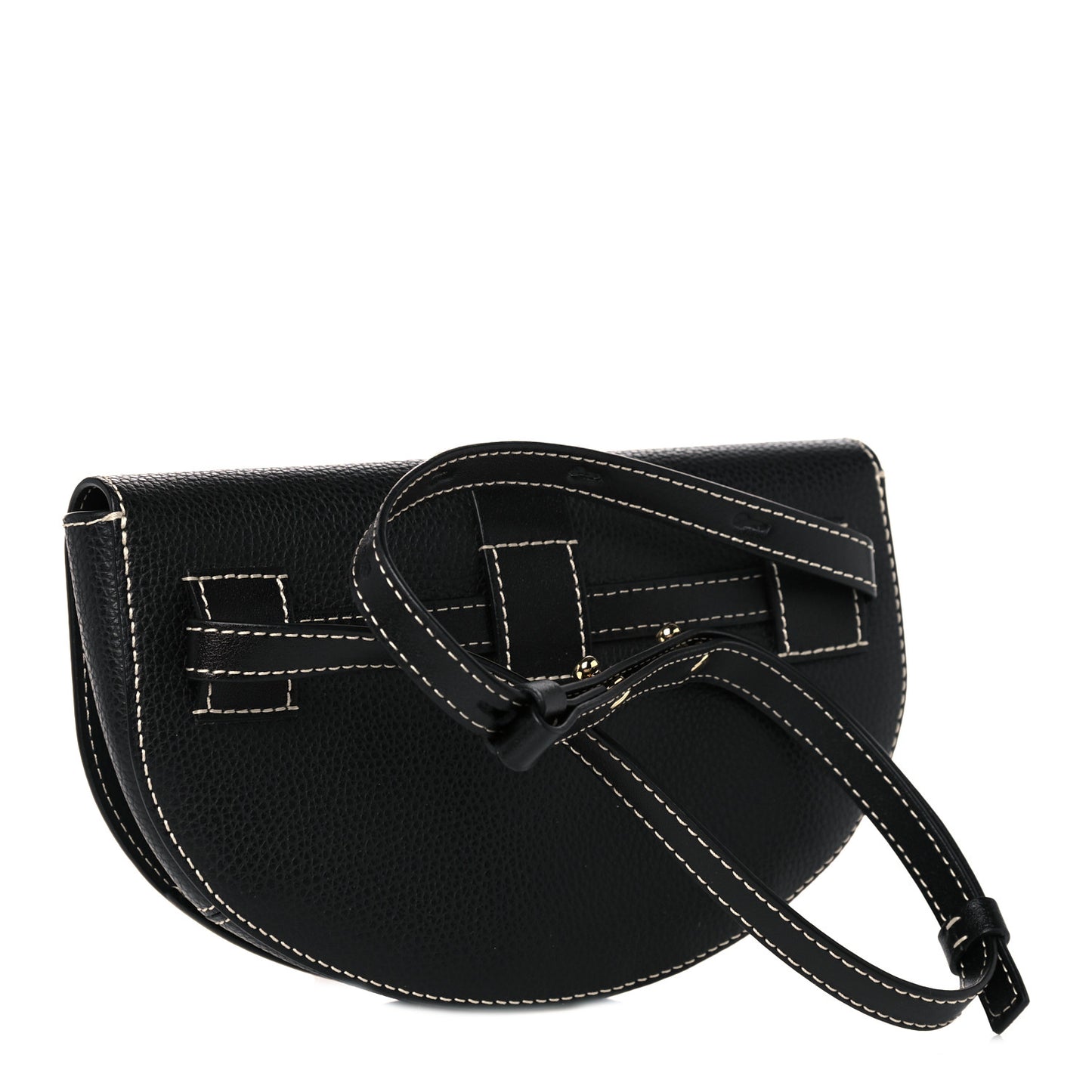 Grained Calfskin Darryl Belt Bag Black