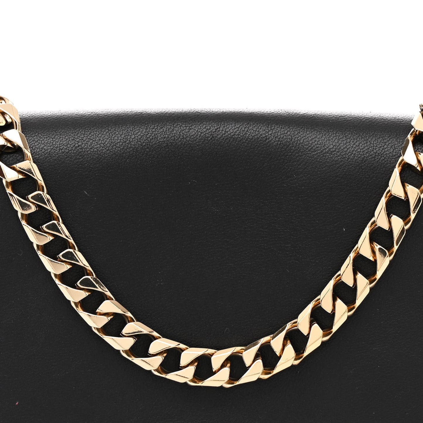 Calfskin Shark Lock Chain Bag Black