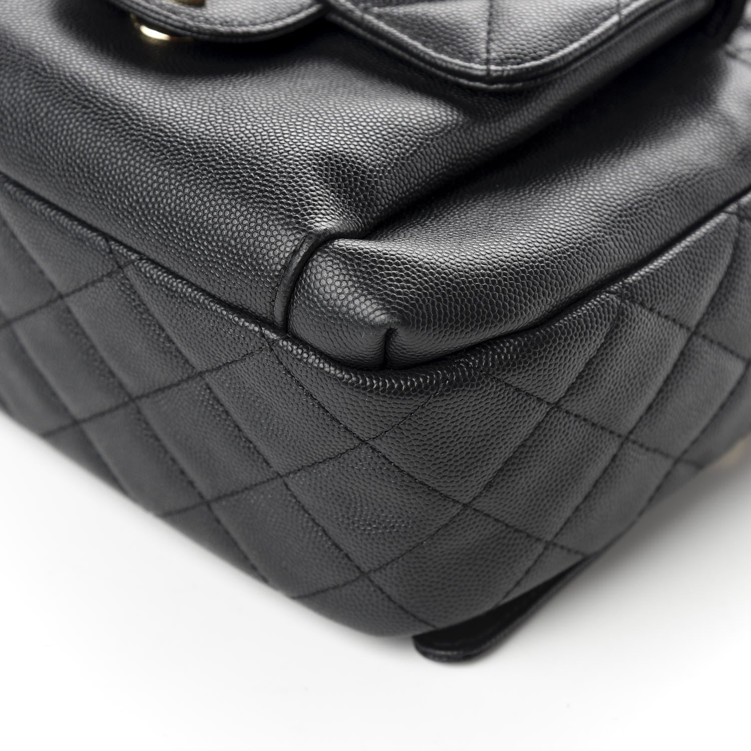 Chanel Caviar Quilted Medium Zip Around Backpack Black 9 of 9
