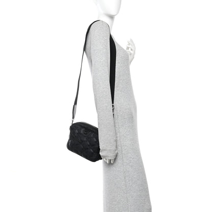 Gucci Nylon Calfskin Enamel GG Matelasse Shoulder Bag Black 2 of 9
