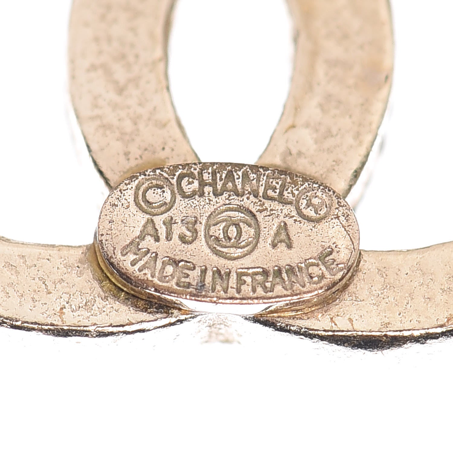 Chanel Crystal Timeless CC Earrings Gold 4 of 4