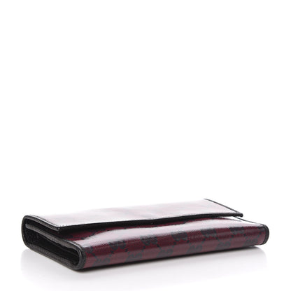 Gucci Crystal Monogram Dollar Calfskin Continental Flap Wallet Light Cherry Black 4 of 8