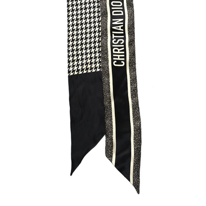 Christian Dior Silk 30 Montaigne Mitzah Scarf Black White 2 of 3