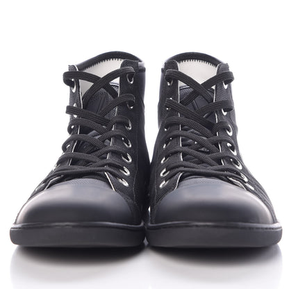 Louis Vuitton Nylon Damier Graphite Baseball High Top Sneaker Boots 8 2 of 7