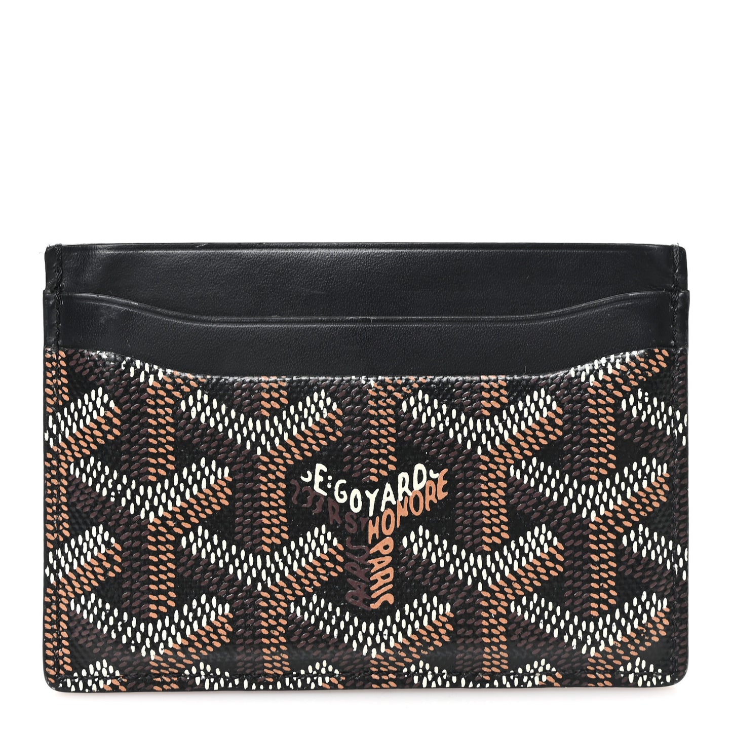 Goyardine Saint Sulpice Card Holder Black