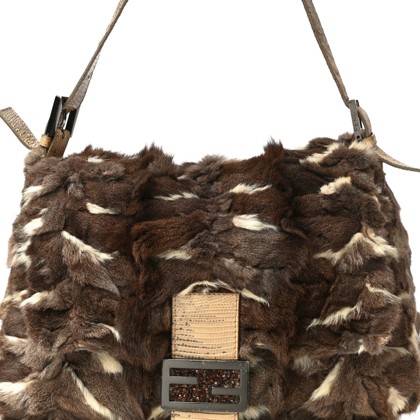 Rabbit Fur Mama Baguette Bag