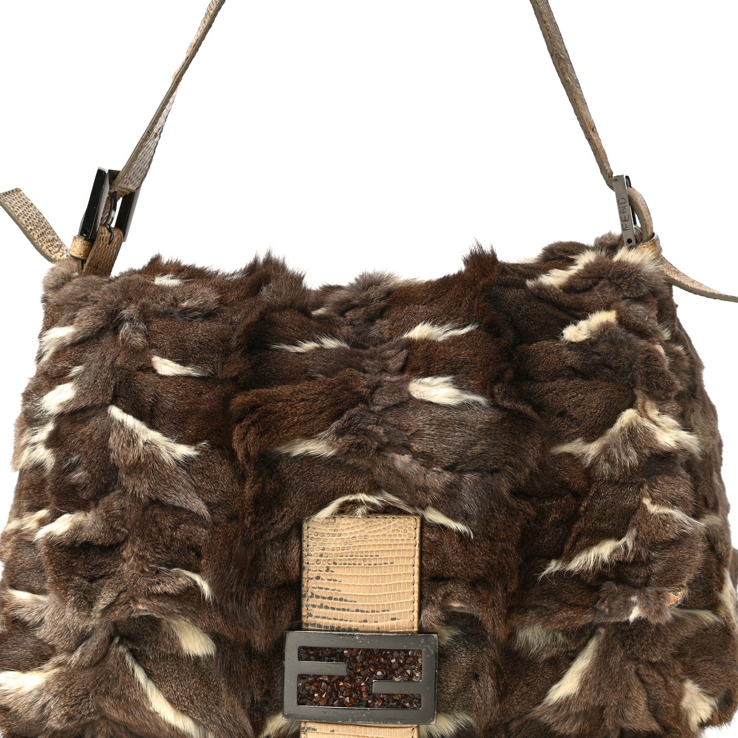 Fendi Rabbit Fur Mama Baguette Bag 7 of 17