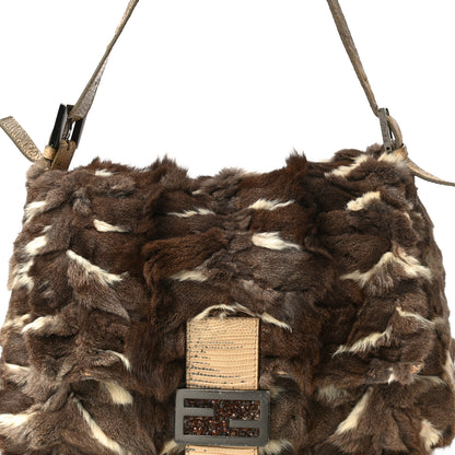 Fendi Rabbit Fur Mama Baguette Bag 7 of 17