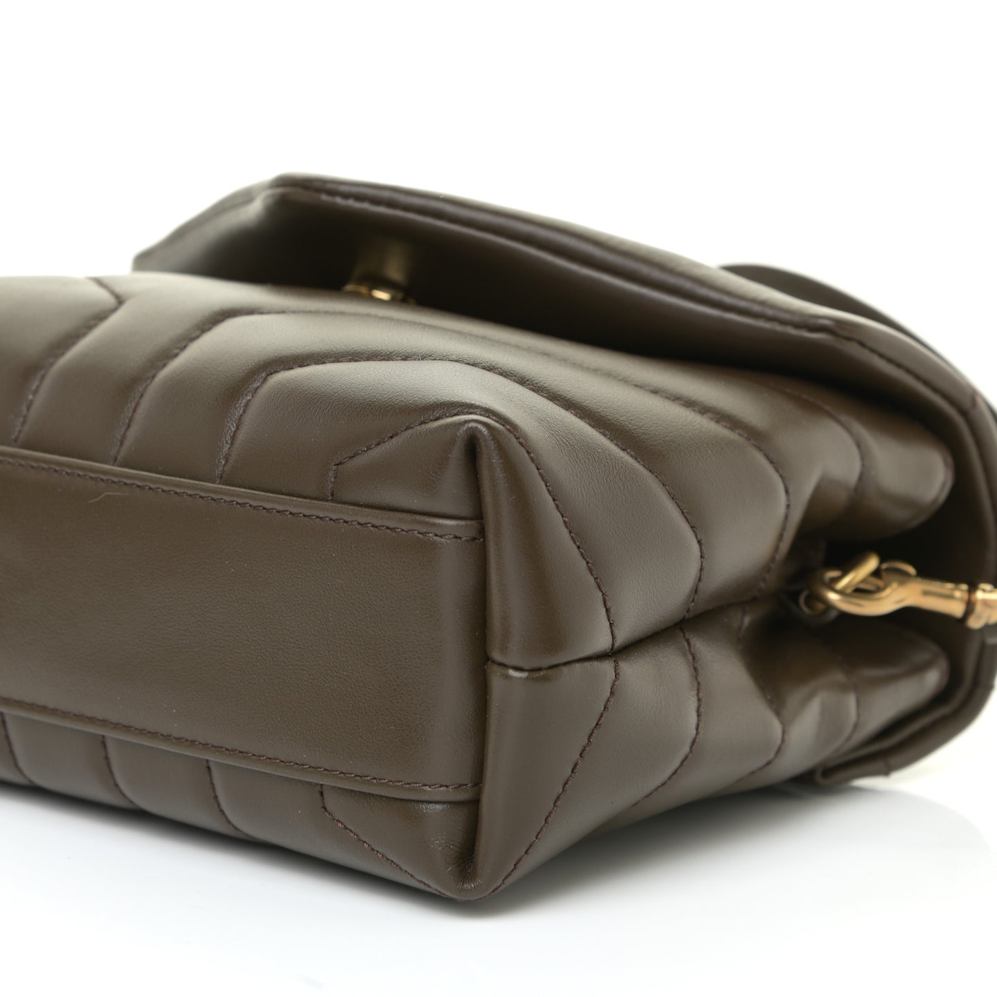 Calfskin Y Quilted Monogram Toy Loulou Crossbody Bag Earth
