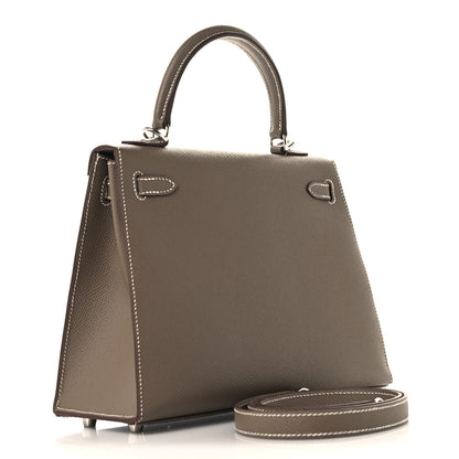 Hermes Epsom Kelly Sellier 25 Etoupe 3 of 11