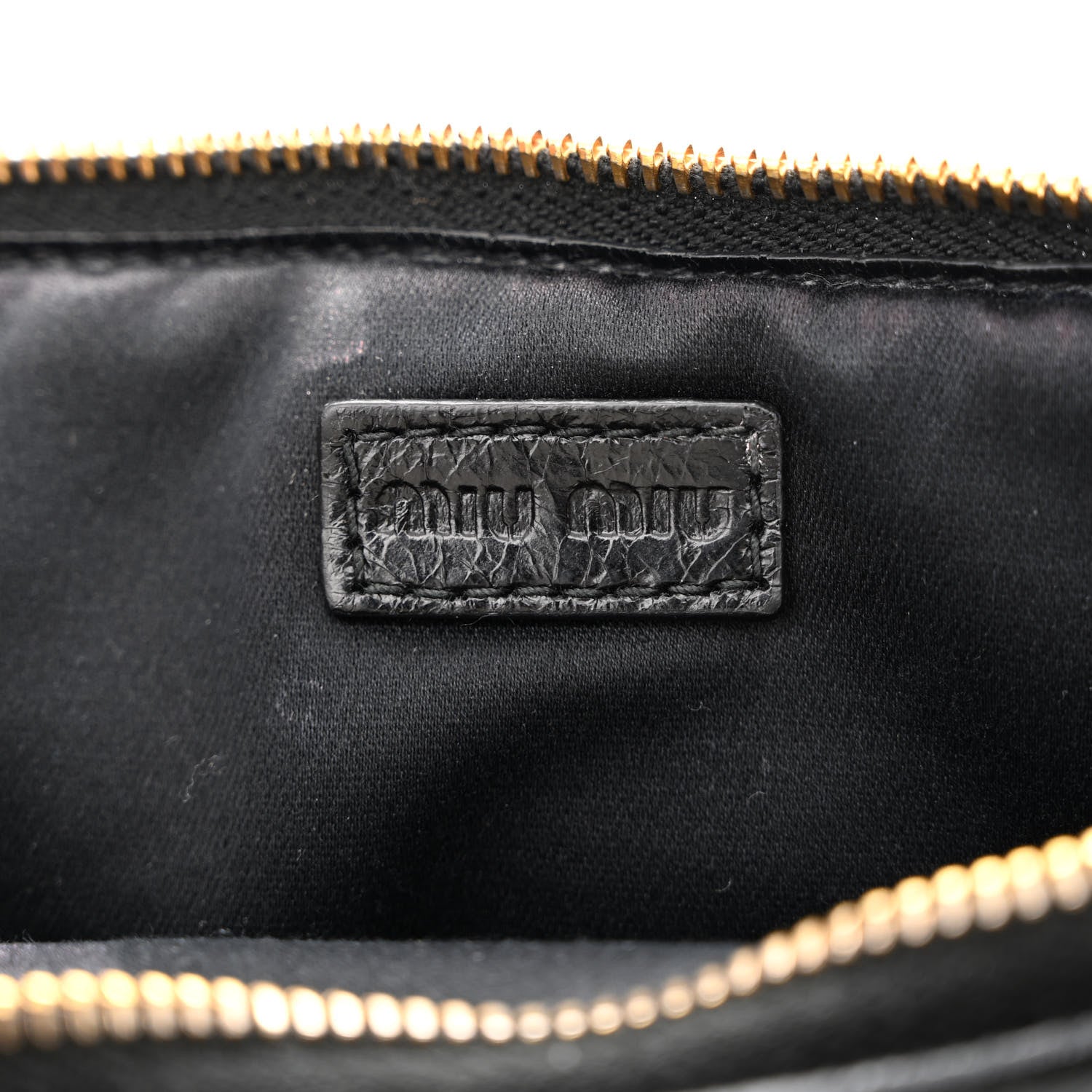 Miu Miu Nappa Matelasse Double Zip Pochette Clutch Black 7 of 12