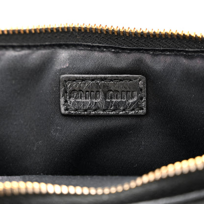 Miu Miu Nappa Matelasse Double Zip Pochette Clutch Black 7 of 12