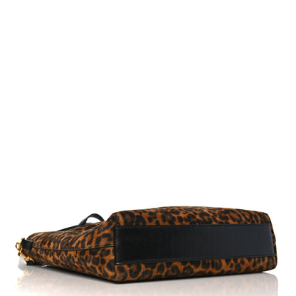 Saint Laurent Suede Leopard Print Toy Shopping Tote Naturale 4 of 9