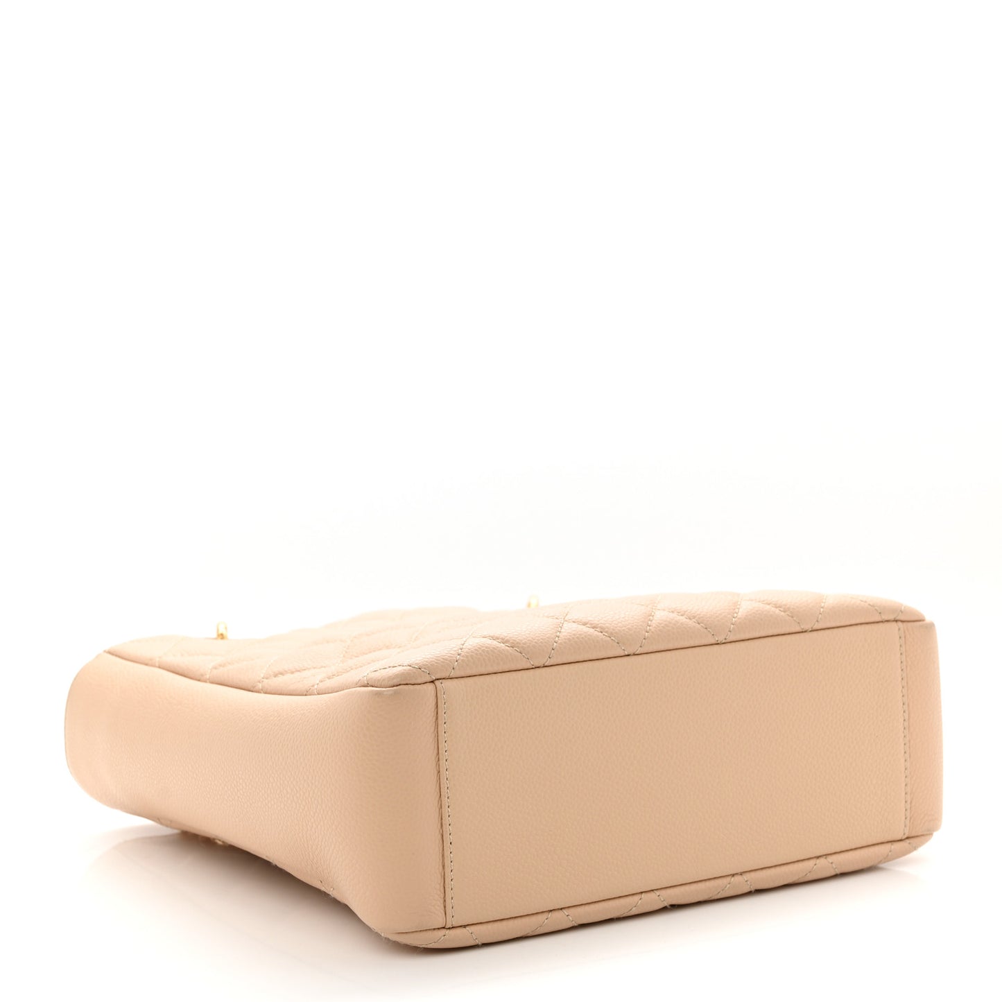 Caviar Quilted Petit Shopping Tote PST Beige Clair