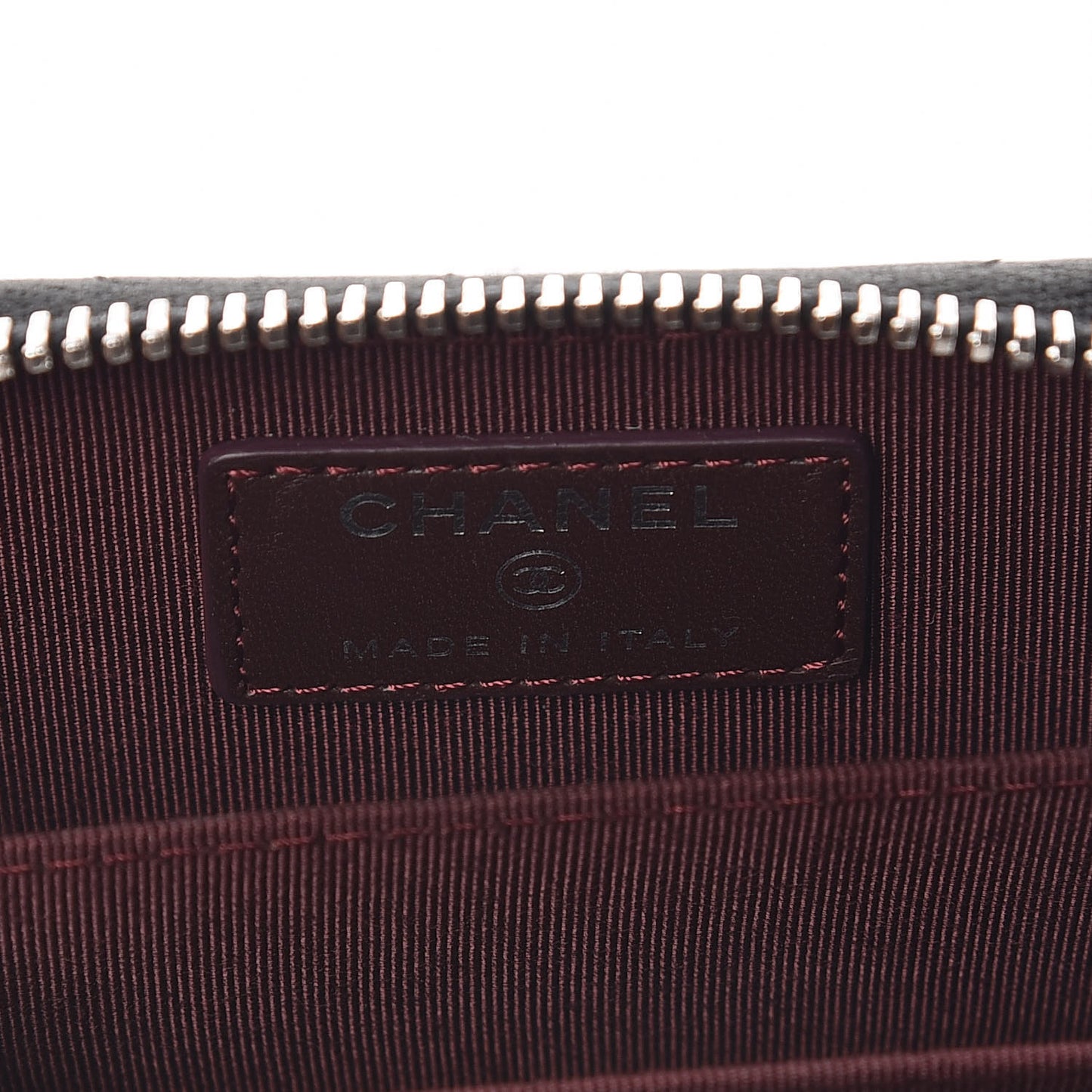 Lambskin Quilted Zip Coin Purse Black