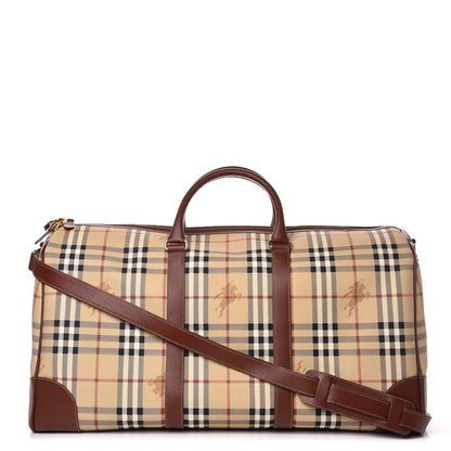 Burberry Haymarket Check Duffle Bag Brown 1 of 11