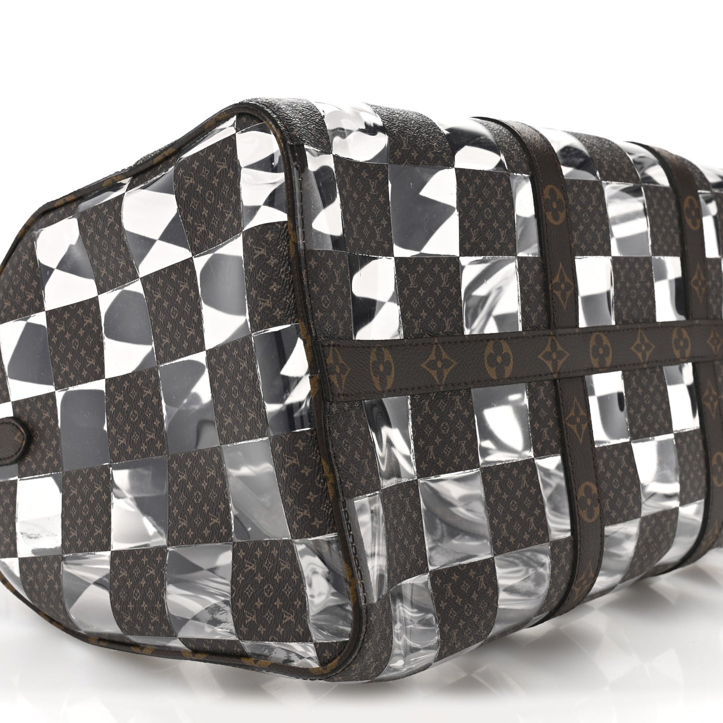 PVC Monogram Chess Keepall Bandouliere 50