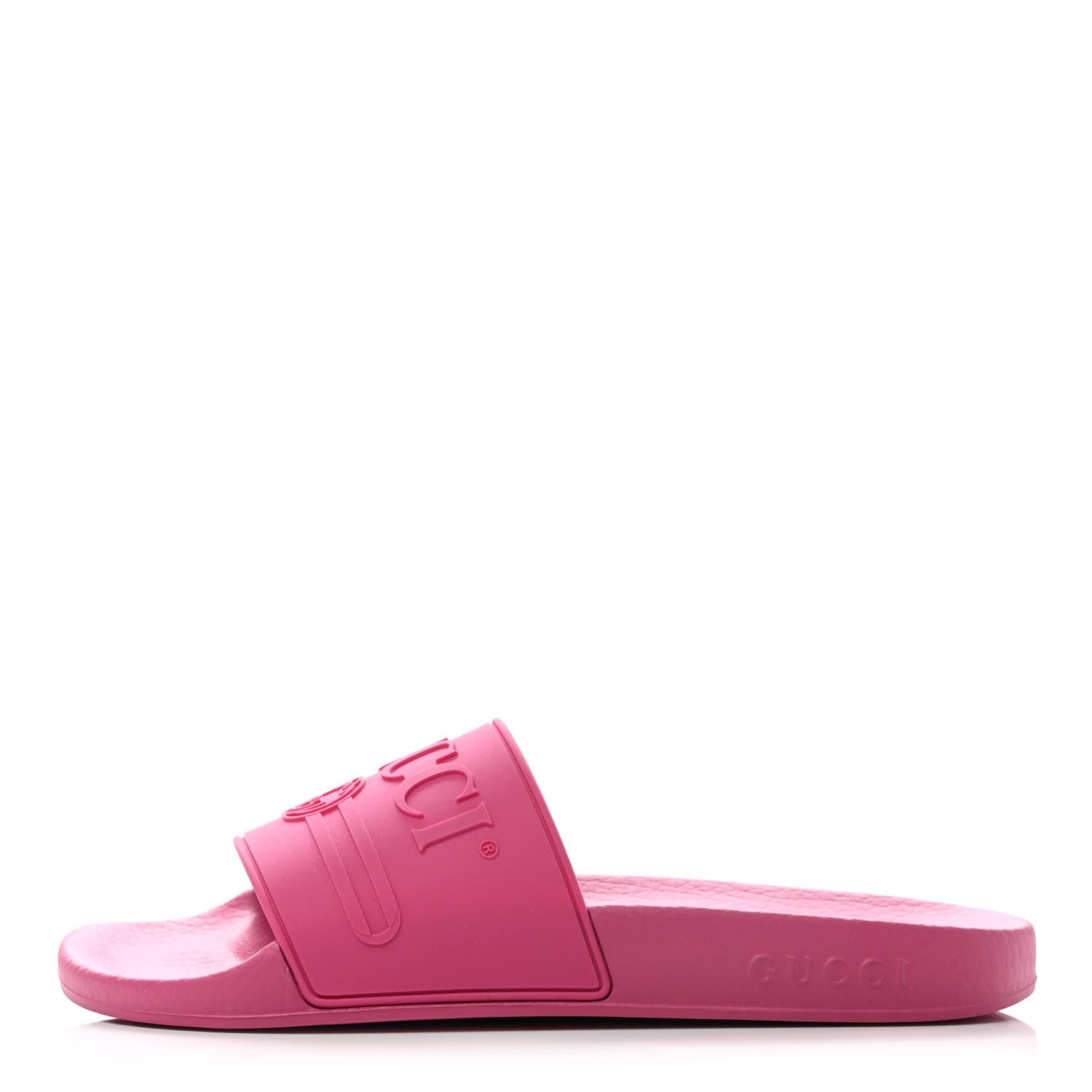 Gucci Rubber Womens Logo Slide Sandals 38 Fuchsia 1 of 6