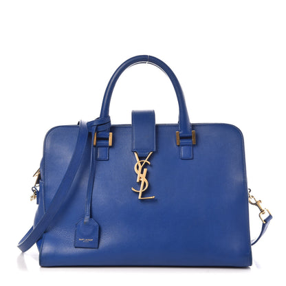 Saint Laurent Calfskin Small Monogram Cabas Blue Majorelle 1 of 12