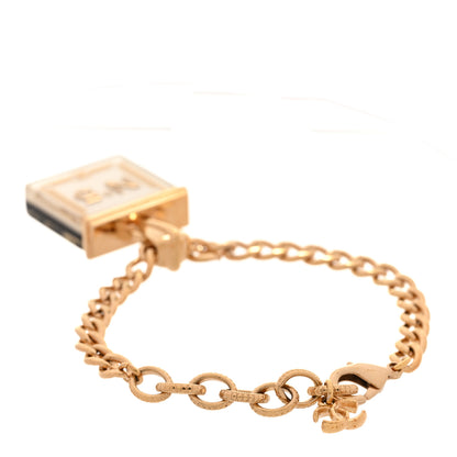 Chanel Metal Resin Crystal No 5 Bracelet Gold Black White 4 of 5
