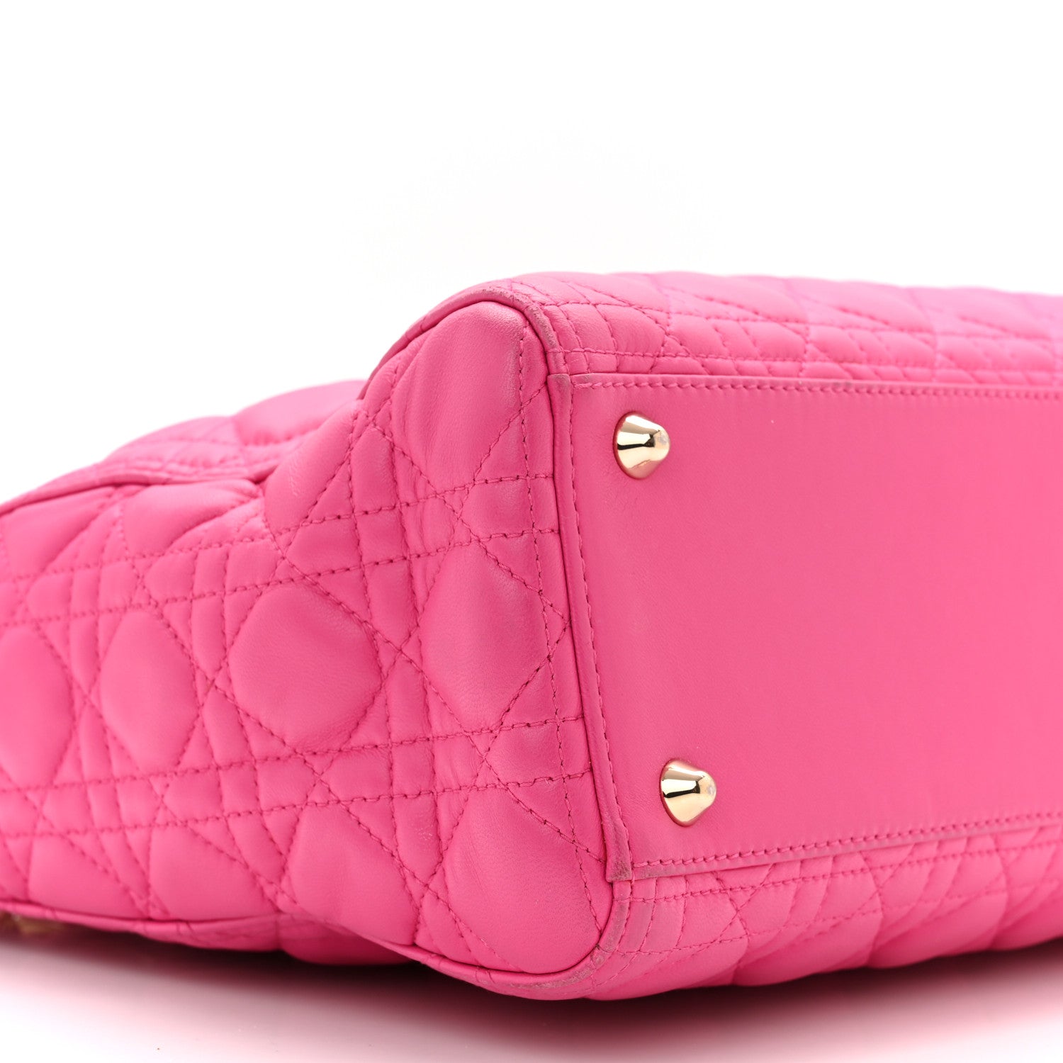 Christian Dior Lambskin Cannage Large Lady Dior Fuchsia 9 of 10