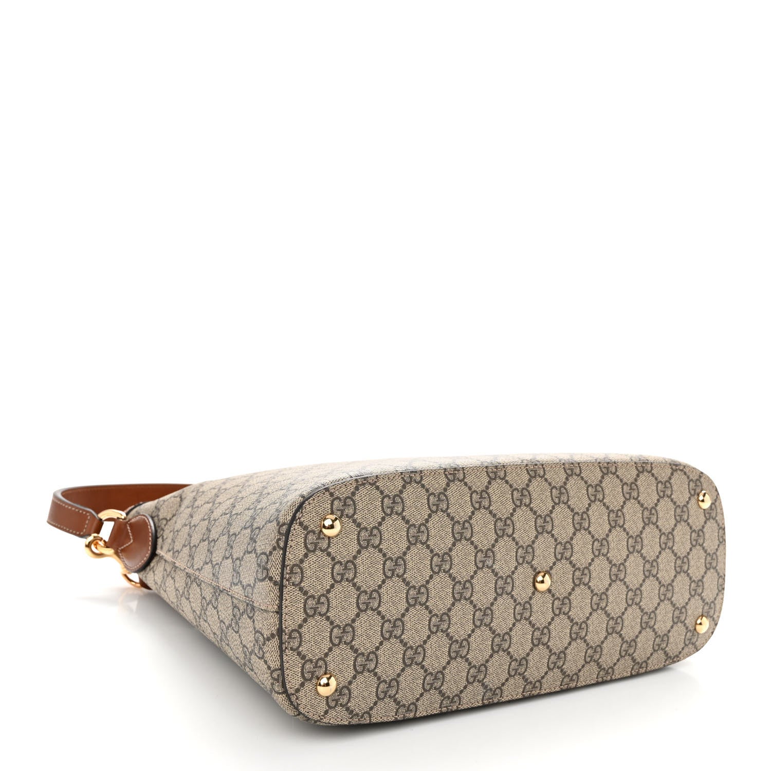 Gucci GG Supreme Monogram Linea A Hobo Brown 4 of 10