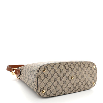 Gucci GG Supreme Monogram Linea A Hobo Brown 4 of 10