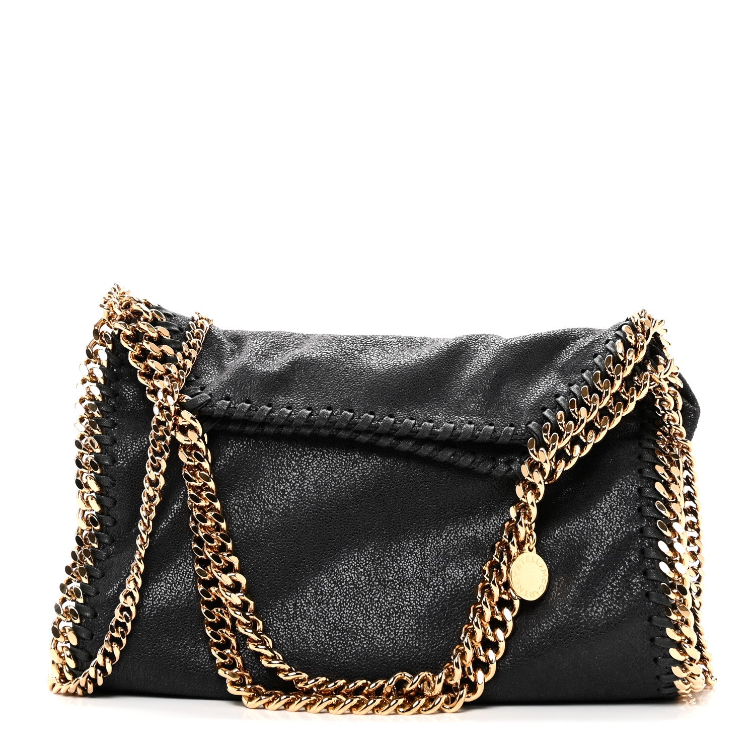 Stella McCartney Shaggy Deer Mini Falabella Fold Over Tote Slate 1 of 9