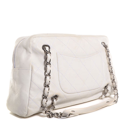 Chanel Lambskin Quilted Small Chain Around Tote White 3 of 7