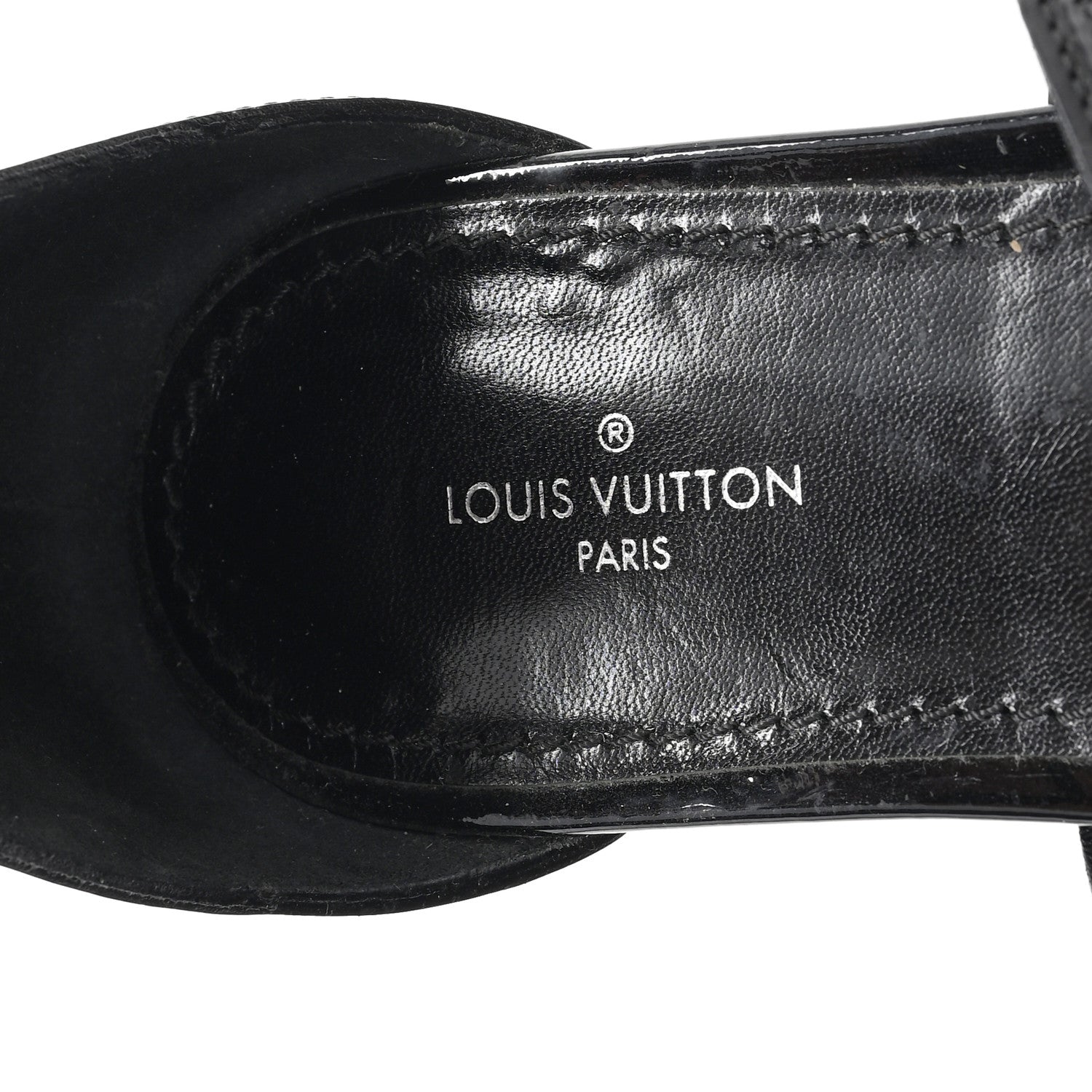 Louis Vuitton Patent Deep Sea Sandals 38 Black 8 of 10