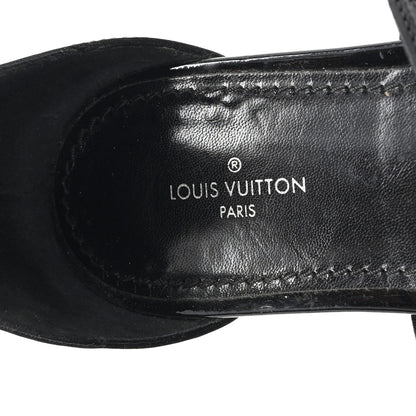 Louis Vuitton Patent Deep Sea Sandals 38 Black 8 of 10