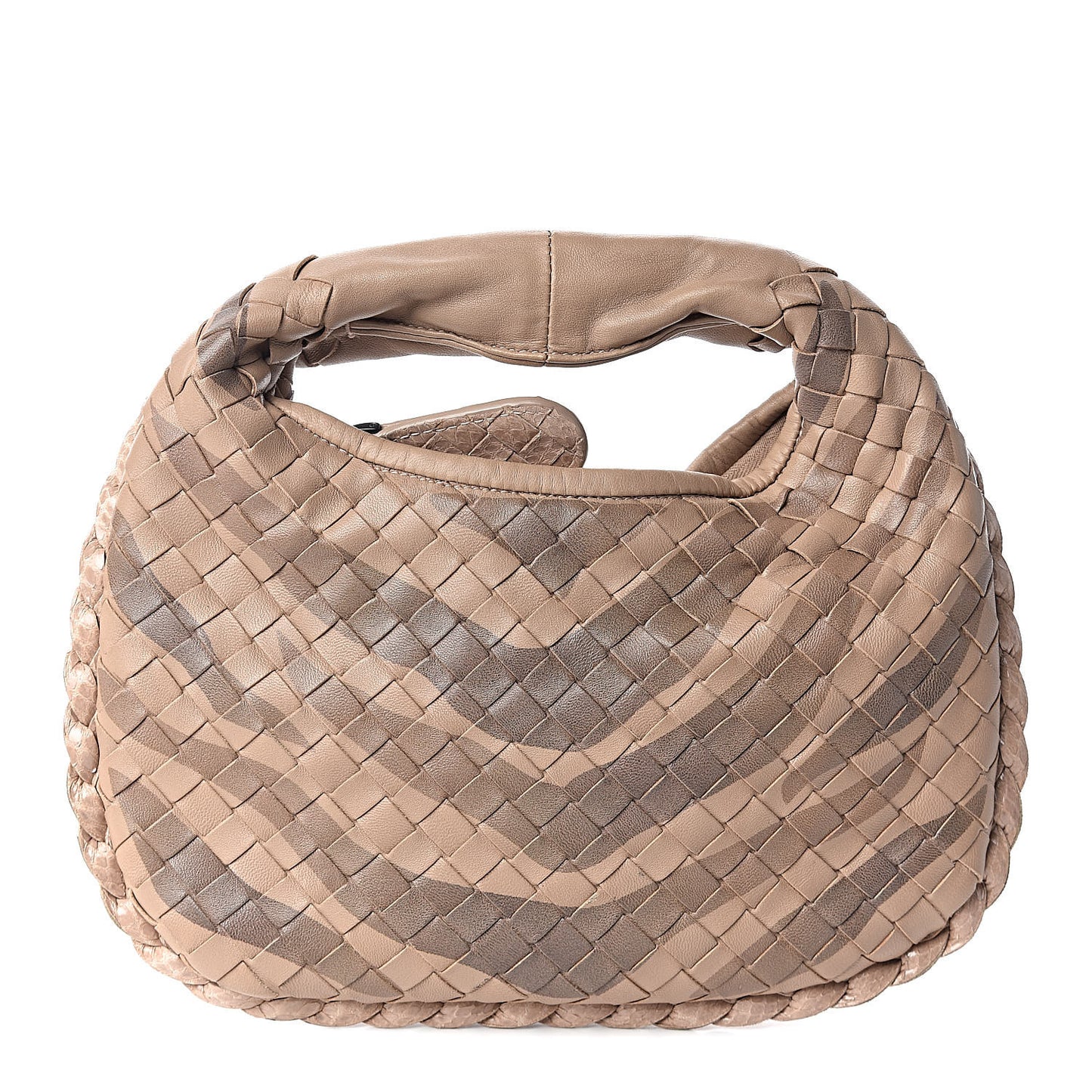 Nappa Snakeskin Intrecciato Mini Veneta Tiger Print Hobo Maple