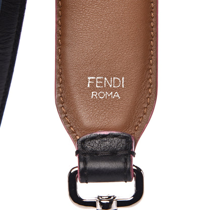 Fendi Vitello Dolce Plexiglass Bi-Color Studded Strap You Black Brownie Multicolor 3 of 4