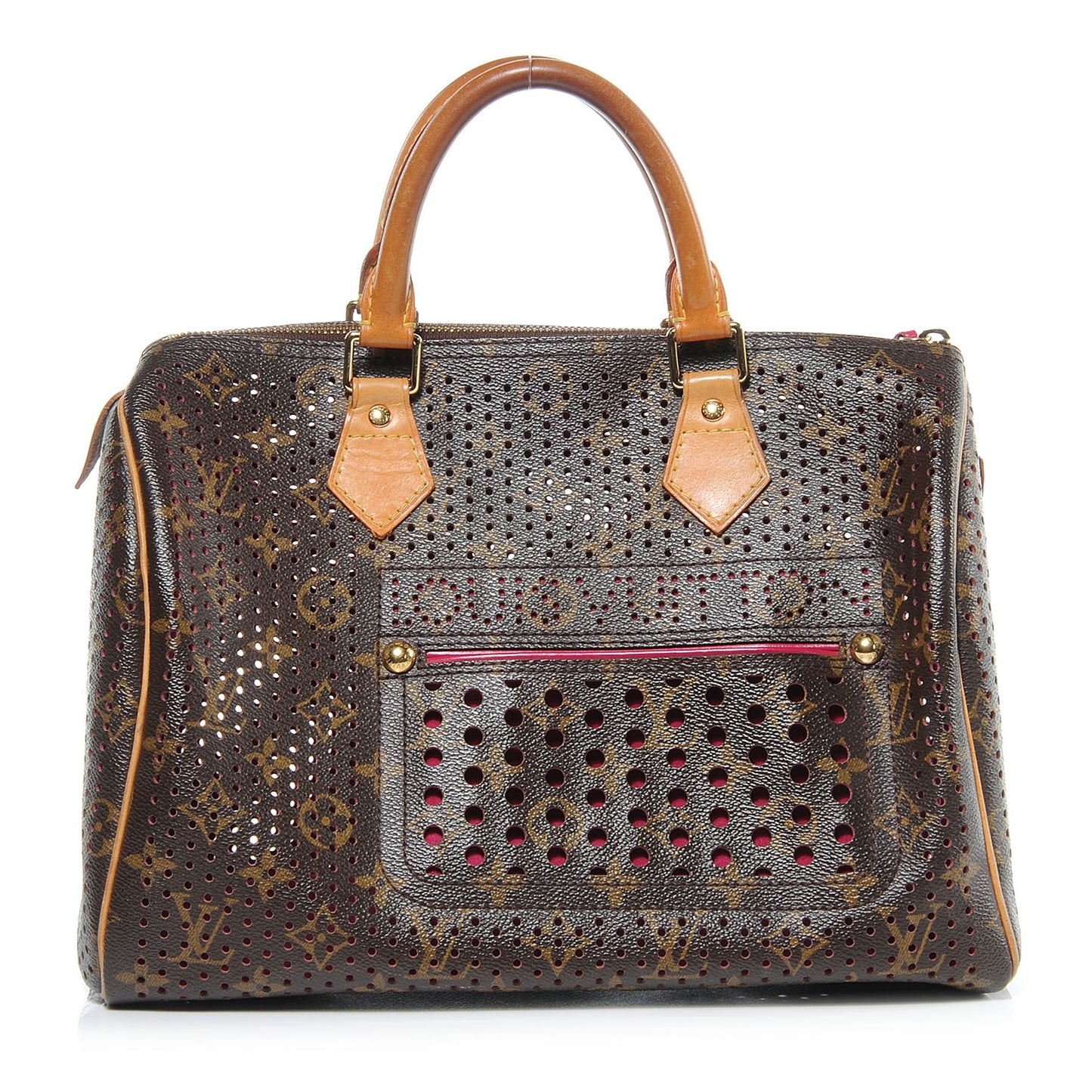 Monogram Perforated Speedy 30 Fuchsia