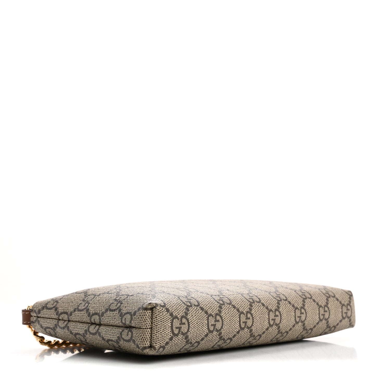 GG Supreme Monogram Wrist Wallet  Brown