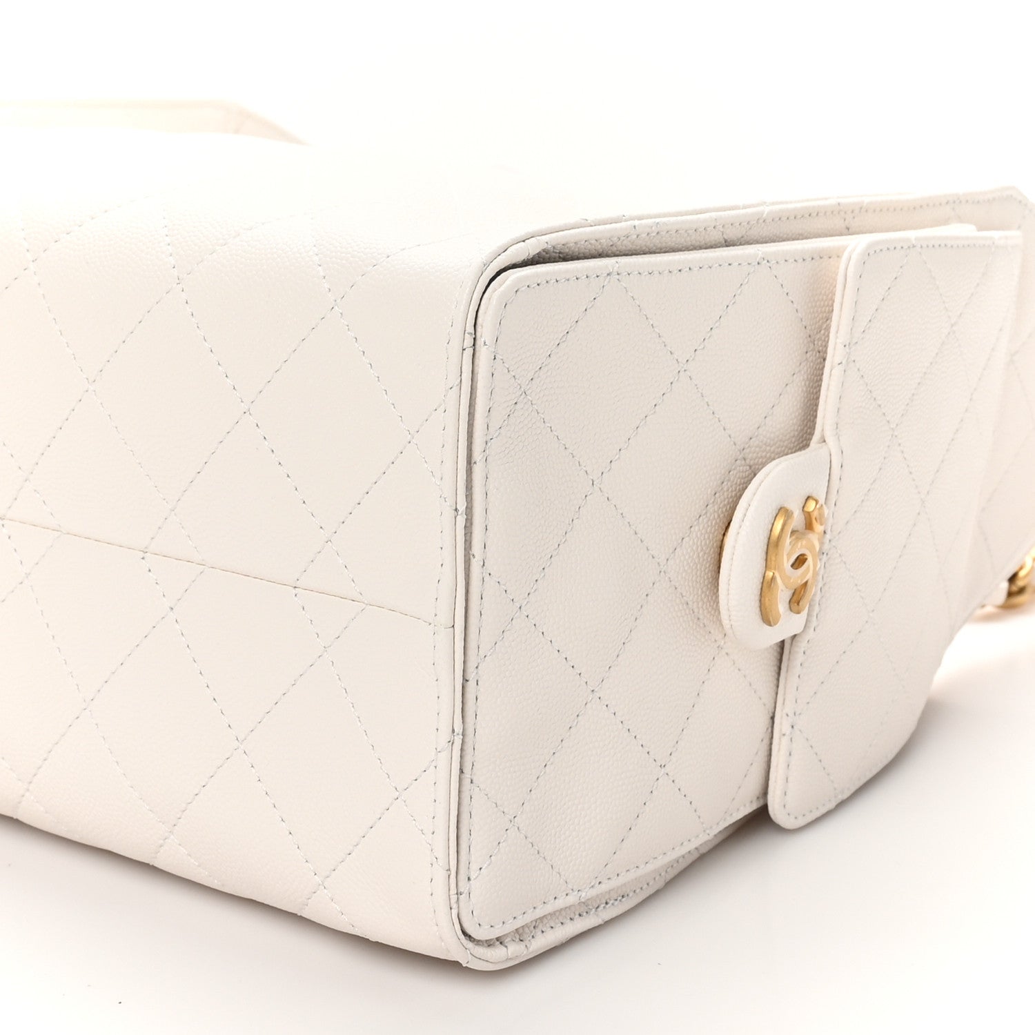 Chanel Caviar Quilted Small Chanel 25 Handbag White 10 of 11