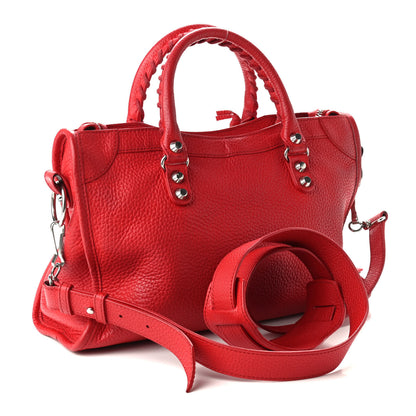 Balenciaga Vibrato Calfskin Classic Silver Hardware S City Rouge Cerise 3 of 11