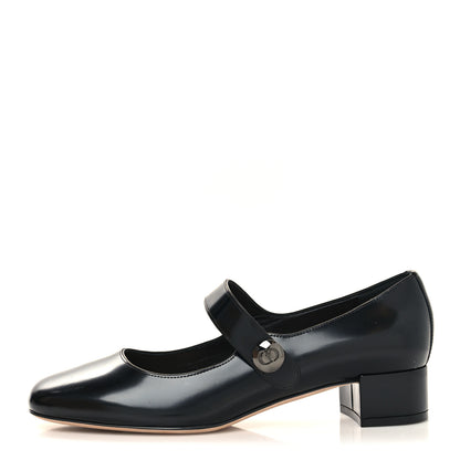 Christian Dior Brushed Calfskin Uniform 30mm Pumps 37.5 Black 1 of 9