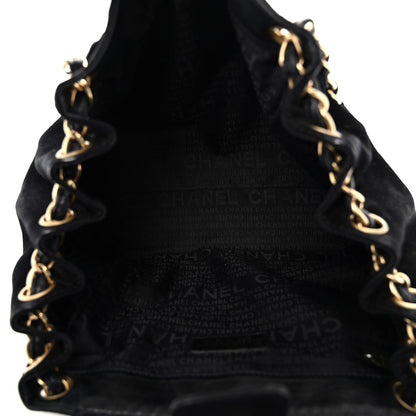 Chanel Suede Accordion Flap Black 5 of 11