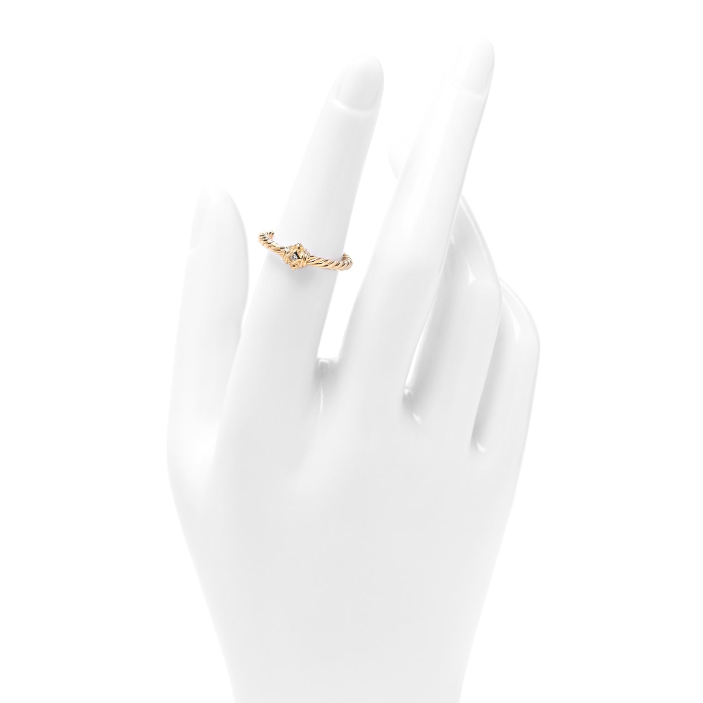 18K Yellow Gold Diamond Renaissance Station Ring 52 6
