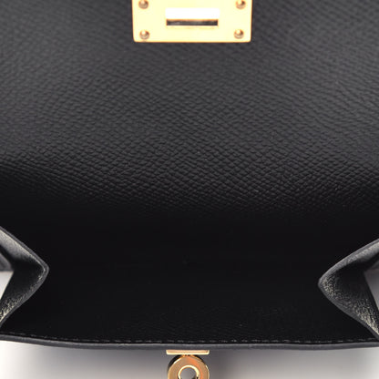 Hermes Epsom Kelly Pocket Compact Wallet Black 5 of 7
