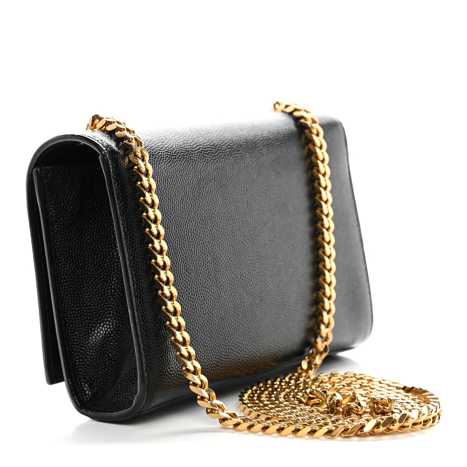 Saint Laurent Grain De Poudre Small Monogram Kate Satchel Black 3 of 10