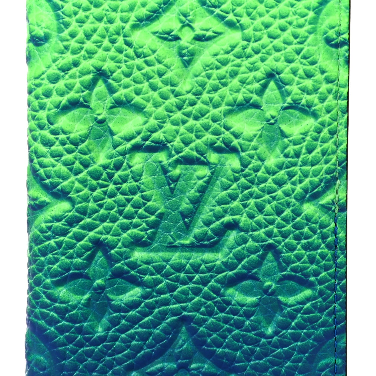 Louis Vuitton Taurillon Illusion Pocket Organizer Bleu Vert 7 of 10